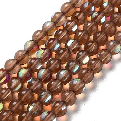 Synthetic Moonstone Beads Strands G-P528-J01-02-1