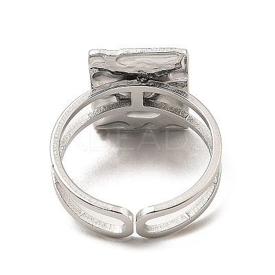 Non-Tarnish 304 Stainless Steel Open Cuff Rings RJEW-Z018-17P-1