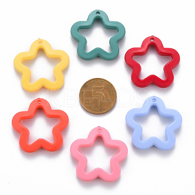 Opaque Acrylic Pendants X-MACR-S373-24H-1