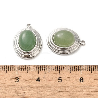 Natural Green Aventurine Pendants STAS-L025-006P-02-1