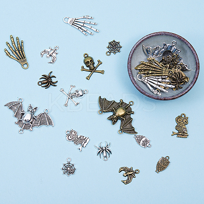 Halloween Jewelry Tibetan Style Pendants TIBEP-SC0001-20-1