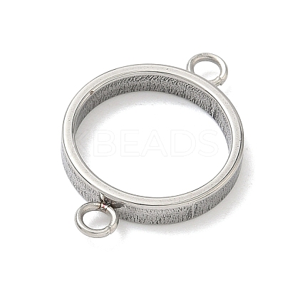 304 Stainless Steel Open Back Bezel Connector Charms STAS-B126-05B-P-1