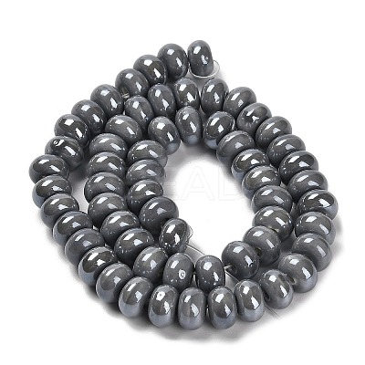 Glazed Porcelain Rondelle Beads PORC-Q001-01G-1