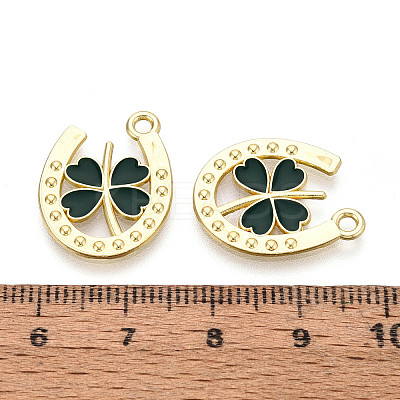Saint Patrick's Day Alloy Enamel Pendants X-ENAM-T023-12B-1