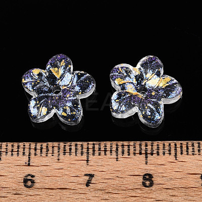 Baking Paint Transparent Glass Beads DGLA-N014-08-1