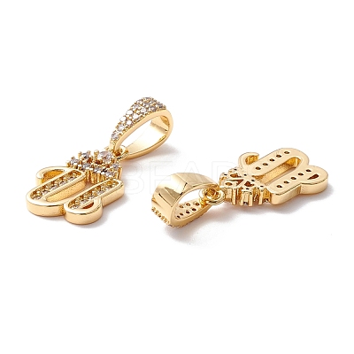 Eco-Friendly Brass Micro Pave Cubic Zirconia Pendants KK-K265-01G-U-1