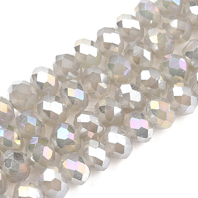 Electroplate Glass Beads Strands LS-EGLA-A034-J6mm-B09-1