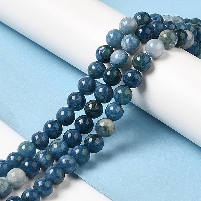 Natural Dyed White Jade Beads Strands G-M402-C03-1