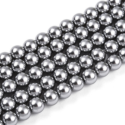 Baking Paint Pearlized Glass Pearl Bead Strands X-HY-N002-4mm-A01-1