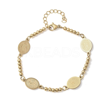 Religion 304 Stainless Steel Link Bracelets LS-BJEW-F524-04B-G-1