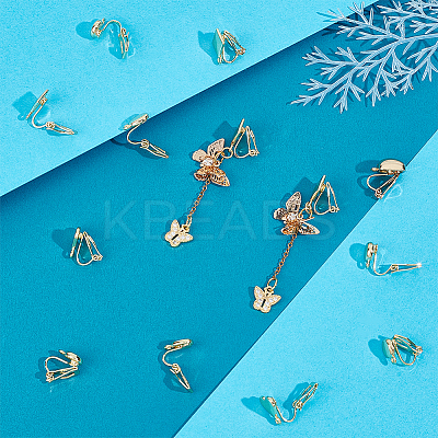 20Pcs 5 Styles Alloy Clip-on Earring Findings FIND-UN0002-38G-1