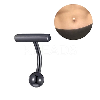 304 Stainless Steel T-Shaped Curved Barbell LS-AJEW-G041-04EB-1