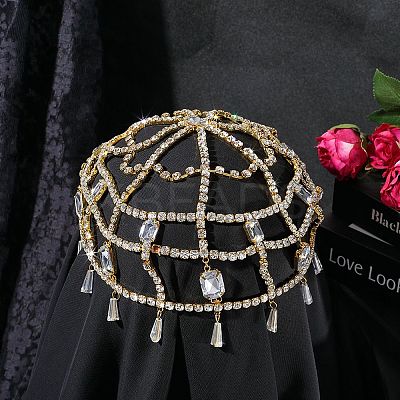 Alloy Rhinestone Headbands for Women AJEW-WH20020-241G-1