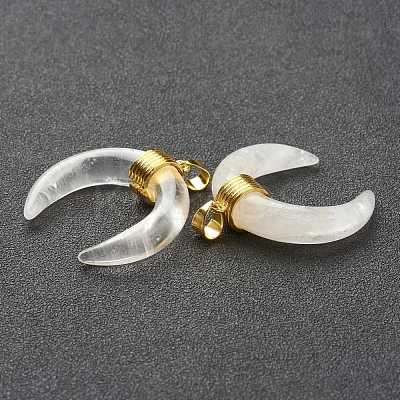 Natural Quartz Crystal Pendants G-A017-16G-1