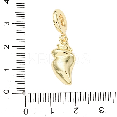 Brass Micro Pave Clear Cubic Zirconia Sea Animal European Dangle Charms LS-KK-B159-04G-04-1