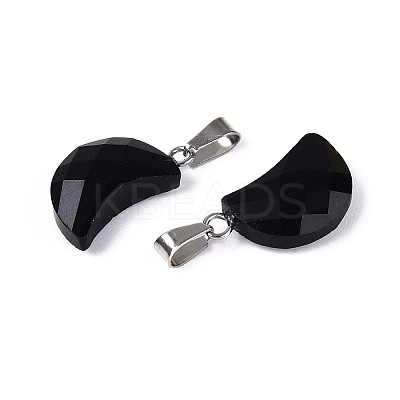 Natural Obsidian Pendants G-N349-02A-P-1