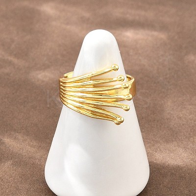 Irregular Brass Cuff Open Rings KK-CBA5A76-01G-1