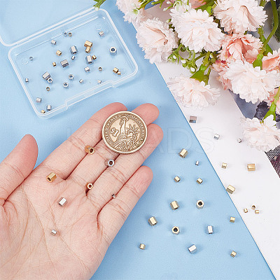60Pcs 6 Styles 304 Stainless Steel Spacer Beads STAS-GO0001-18-1