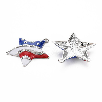 Rack Plating Alloy Enamel Pendants PALLOY-N172-052P-1