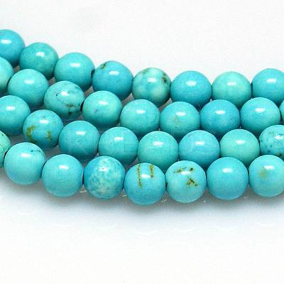 Natural Howlite Beads Strands X-TURQ-G103-4mm-01-1