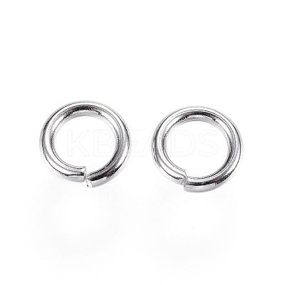 Tarnish Resistant 304 Stainless Steel Open Jump Rings STAS-D448-093P-8mm-1