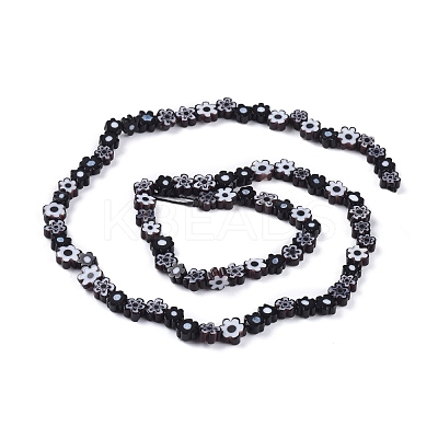 Handmade Millefiori Glass Bead Strands LAMP-J035-6mm-01-1