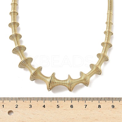 304 Stainless Steel Irregular Twisted Chain Spiral Bib Necklaces for Women NJEW-B127-01G-04-1