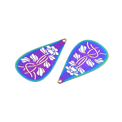 Rainbow Color 201 Stainless Steel Pendants LS-X-STAS-N102-22M-1