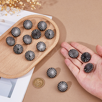 20Pcs 1-Hole Zinc Alloy Shank Buttons FIND-FH0012-17B-1