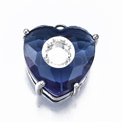 Transparent Faceted Glass Pendants GLAA-S193-034A-P-1