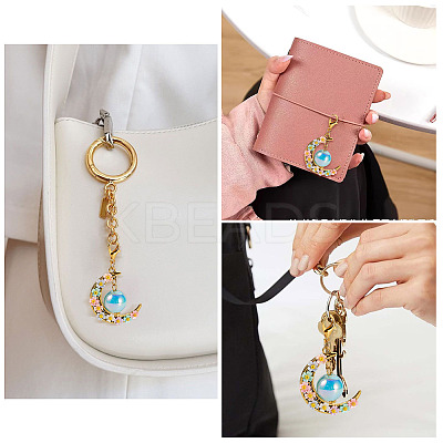 2Pcs Acrylic & Resin Imitation Pearl & Alloy Pendant Decorations HJEW-TAC0114-1