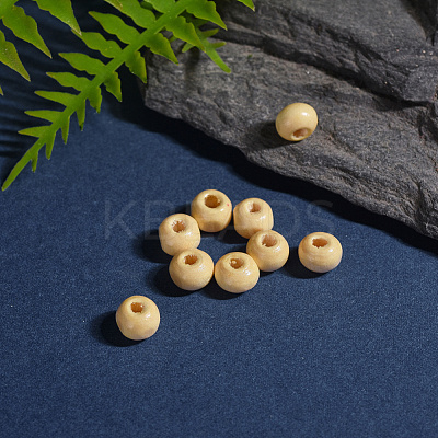 Natural Unfinished Wood Beads TB092Y-4-1