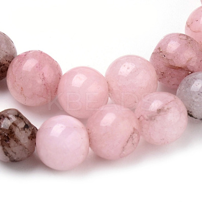 Natural Cherry Blossom Jasper Beads Strands G-Q462-63-6mm-1
