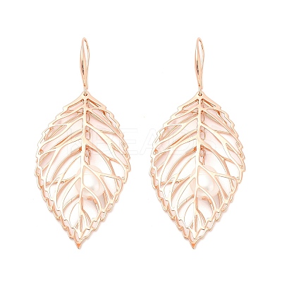 Rack Plating Brass Earrings for Women EJEW-M260-26RG-1