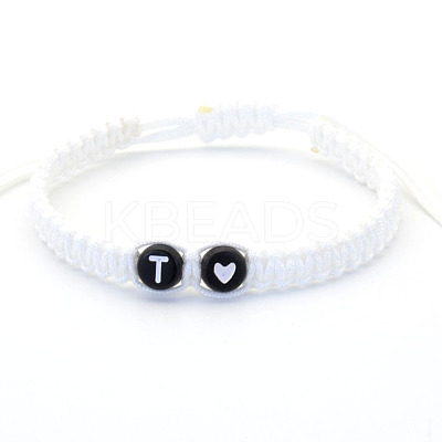 Resin Beads Braided Bead Bracelets FS-WG7326D-20-1