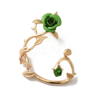 Alloy Rose Climber Wrap Around Stud Earrings for Women LS-EJEW-A096-01D-1