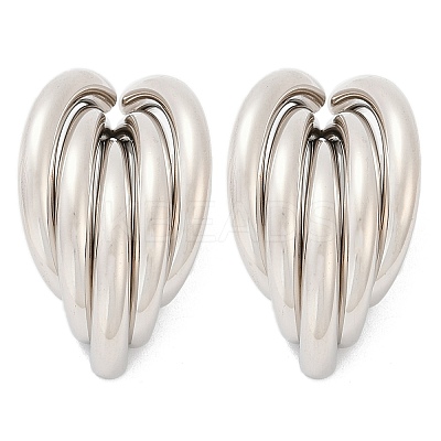 201 Stainless Steel Stud Earrings LS-EJEW-Q026-23P-1