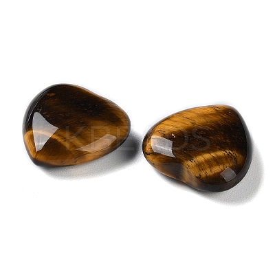 Natural Tiger Eye Heart Palm Stones G-M416-09C-1