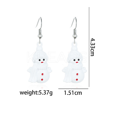 Christmas Alloy Dangle Earrings FS-WGC5D36-20-1