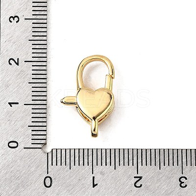 Brass Clear Cubic Zirconia Lobster Claw Clasps KK-Z078-46D-G-1