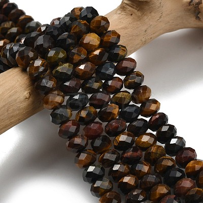 Three-color Natural Tiger Eye Beads Strands G-Z111-A02-02-1
