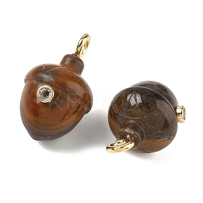 Natural Tiger Eye Pendants GG-CBA105B-04M-G-1