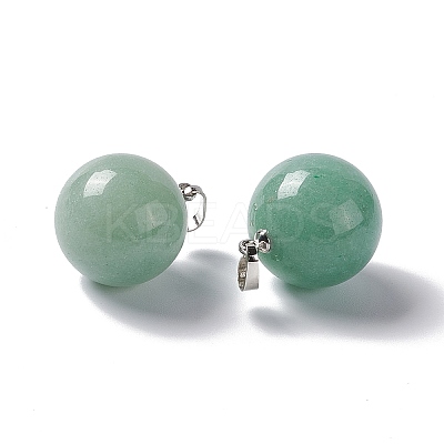 Natural Green Aventurine Pendants G-G926-02P-02-1