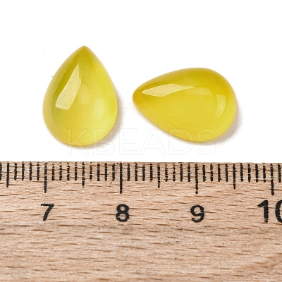 Natural Yellow Agate Cabochons G-B082-08-1