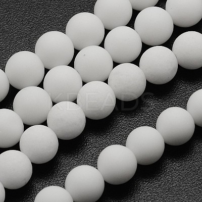 Natural White Jade Beads Strands G-D695-4mm-1