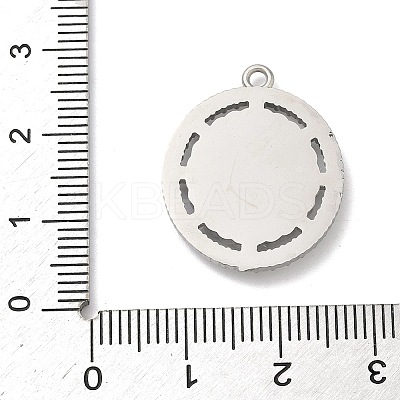 304 Stainless Steel & Rhinestone Pendants STAS-G371-09F-01P-1