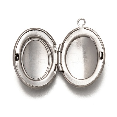 Non-Tarnish 316 Stainless Steel Locket Pendants LS-X-STAS-O135-05P-1