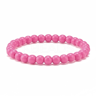 Candy Color Acrylic Beaded Stretch Bracelet for Kids BJEW-JB08053-1