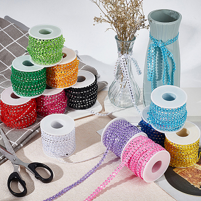 25M Metallic Yarn Lace Ribbons OCOR-GF0003-09E-1