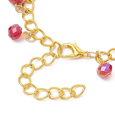 Christmas Alloy Enamel Charm Bracelets BJEW-JB12076-02-1